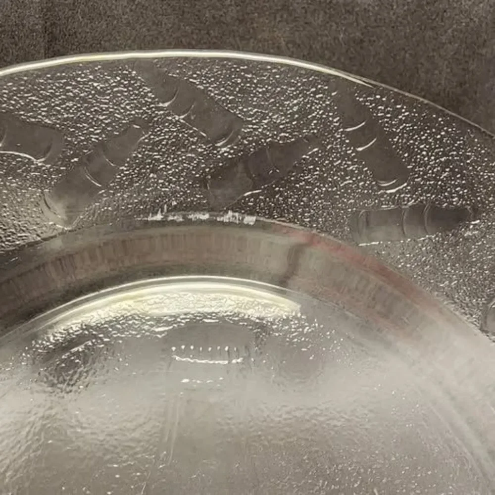 Cocal Cola embossed clear 10 inch dinner plates set of 2